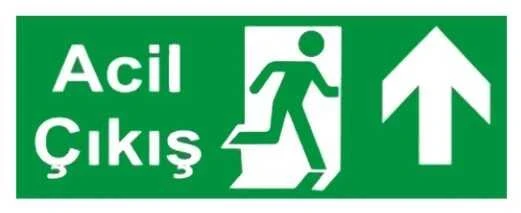 ACİL ÇIKIŞ LEVHASI YUKARI PVC ürün görseli 1