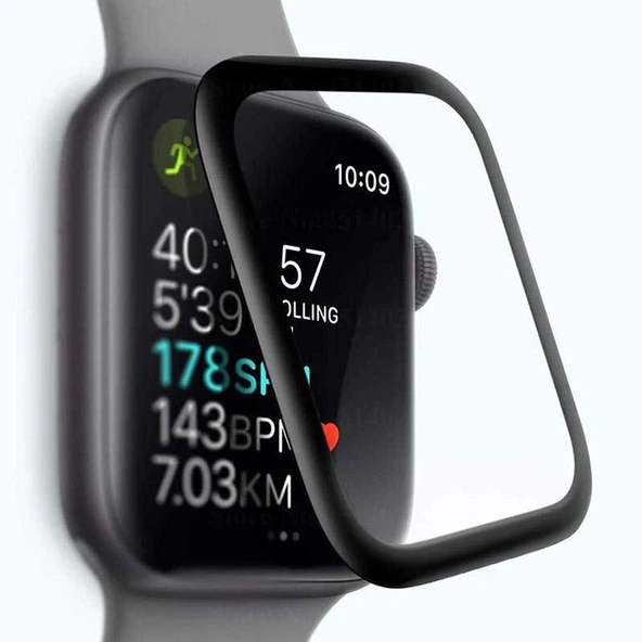 Zore Apple ile uyumlu Watch 44mm Full Yapışkanlı Cam Ekran Koruyucu ürün görseli 1