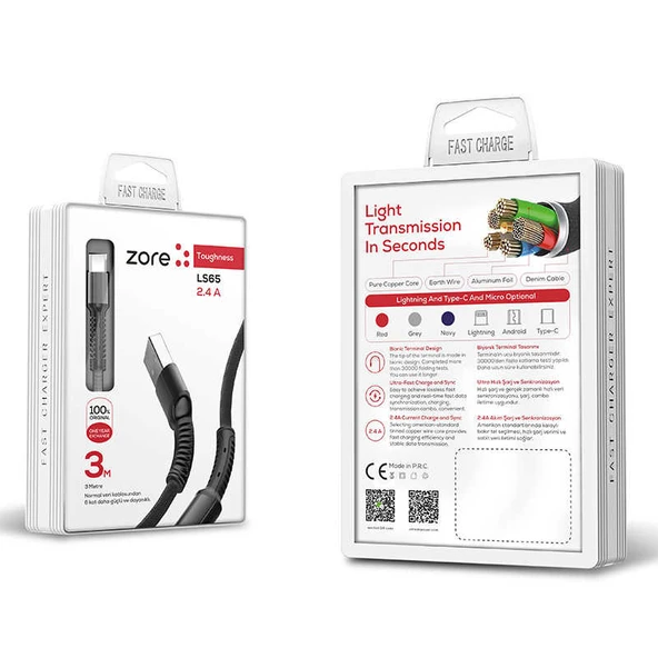 Zore LS65 Micro Usb Kablo - Resim 10