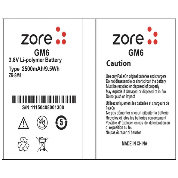 Zore Genaral Mobile ile uyumlu 6 A Kalite Uyumlu Batarya ürün görseli 1