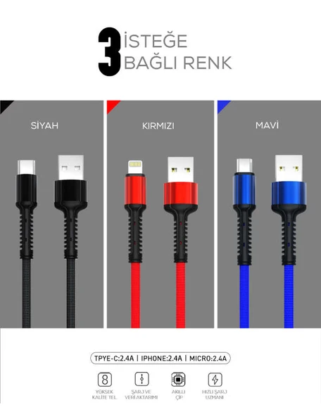 Zore LS63 Micro Usb Kablo - Resim 2