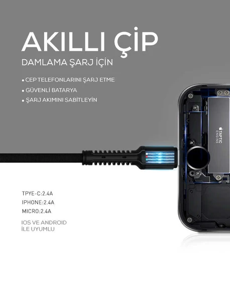 Zore LS63 Micro Usb Kablo - Resim 6