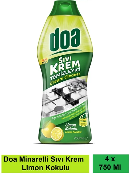 Doa Sıvı Krem Temizleyici Limon Kokulu 750 Ml Vegan x 4 Adet ürün görseli 1