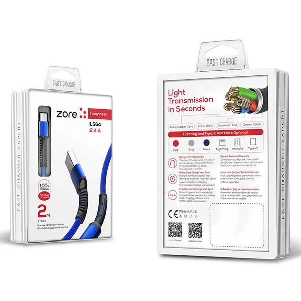 Zore LS64 Type-C Usb Kablo - Resim 10