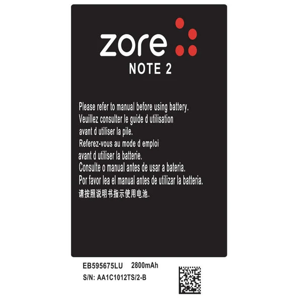 Zore Galaxy ile uyumlu Note 2 A Kalite Uyumlu Batarya ürün görseli 1