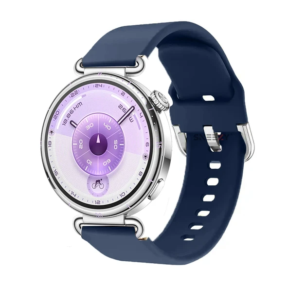 Huawei Watch GT6 41mm İle Uyumlu Yumuşak PureLux Soft Tokalı Silikon Kordon  Lacivert ürün görseli 1