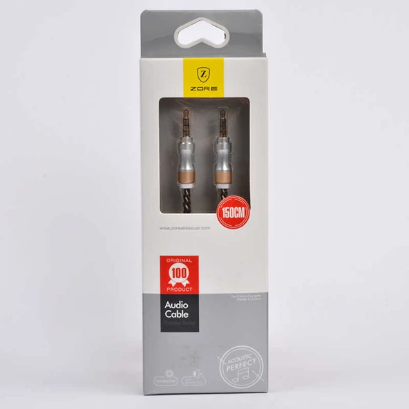 Zore 1.5 Metre Aux Audio Kablo - Resim 6