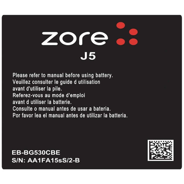 Zore Galaxy ile uyumlu J5 2600 Mah A Kalite Uyumlu Batarya ürün görseli 1