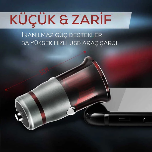 Zore ZR-C304Q Micro Araç Şarj Seti - Resim 11