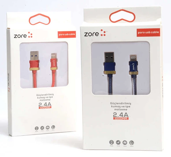 Zore Poro Lightning Usb Kablo 1M - Resim 2