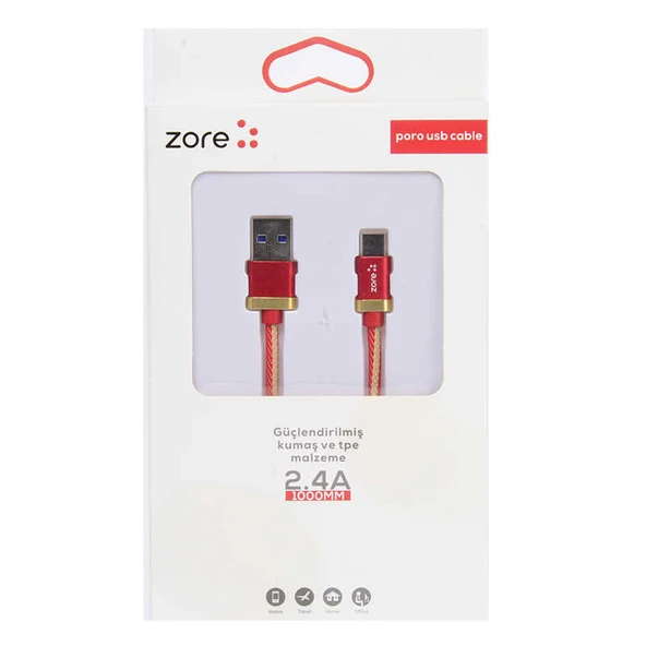Zore Poro Type-C Usb Kablo 1M - Resim 12