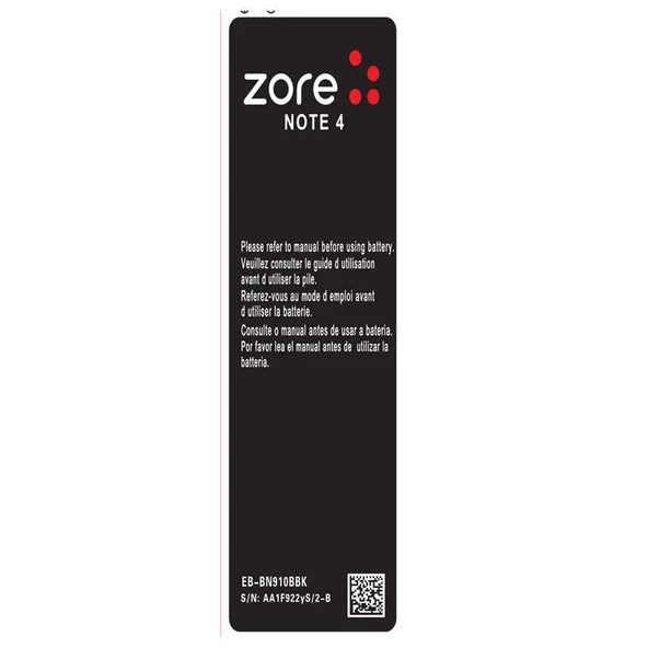 Zore Galaxy ile uyumlu Note 4 3150 Mah A Kalite Uyumlu Batarya ürün görseli 1