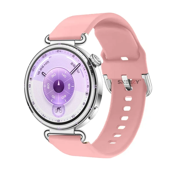 Huawei Watch GT6 41mm İle Uyumlu Yumuşak PureLux Soft Tokalı Silikon Kordon  Pembe ürün görseli 1