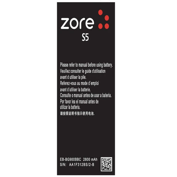 Zore Galaxy ile uyumlu S5 2800 Mah A Kalite Uyumlu Batarya ürün görseli 1