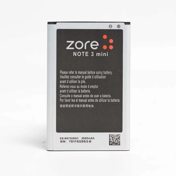 Zore Galaxy ile uyumlu Note 3 Neo N7500 A Kalite Uyumlu Batarya ürün görseli 1