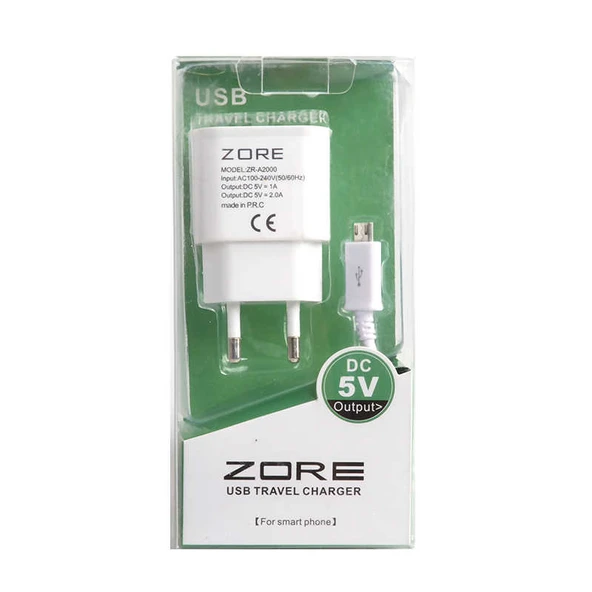 Zore ZR-A2000 2 Usb li Micro Ev Şarj Seti - Resim 5