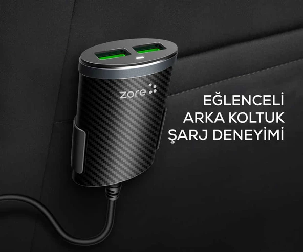 Zore ZR-C502 2+2 Araç Şarj Seti - Resim 5