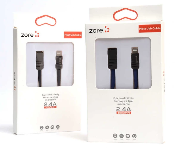 Zore Mest Lightning Usb Kablo 1M - Resim 3