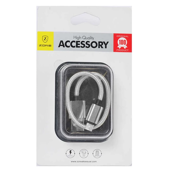 Zore 30 Cm Halat Micro Usb Kablo - Resim 6