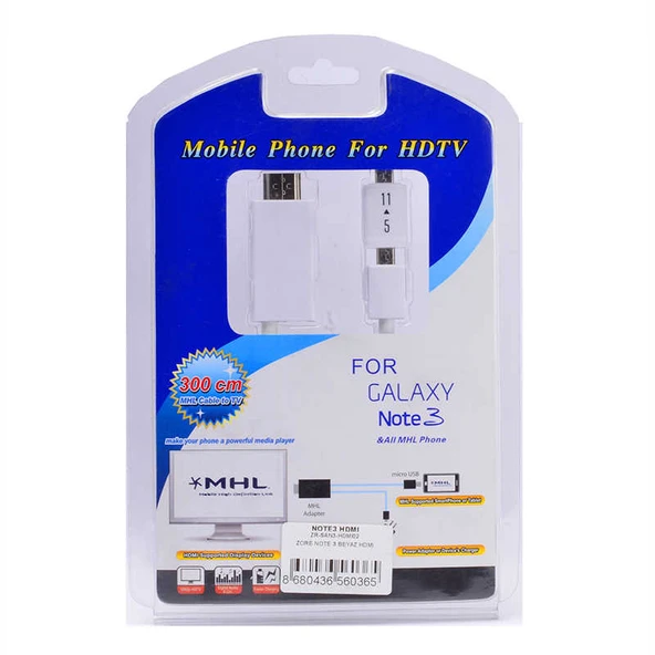 Zore Galaxy ile uyumlu Note 3 MHL HDMI Kablo ürün görseli 1