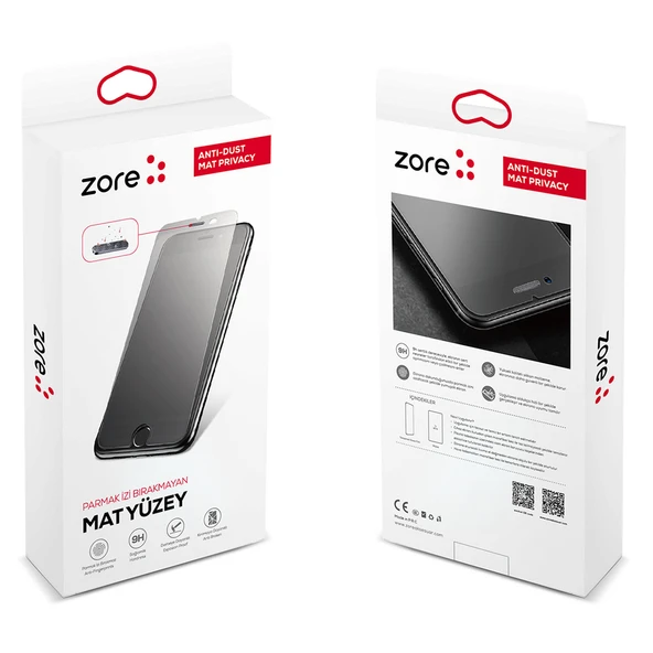 Zore Apple ile uyumlu iPhone 11 Pro Anti-Dust Mat Privacy Temperli Ekran Koruyucu ürün görseli 1