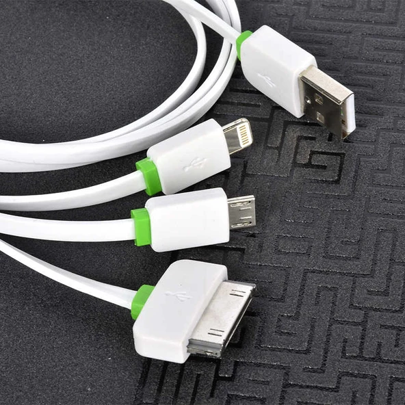 Zore High Speed 3 in 1 Lightning Micro Type-C Usb Kablo - Resim 3