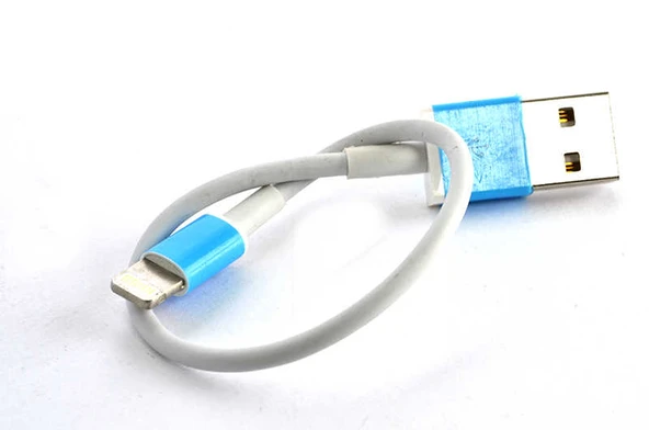 Zore Lightning Beyaz 25-30 Cm Kısa Usb Kablo - Resim 2