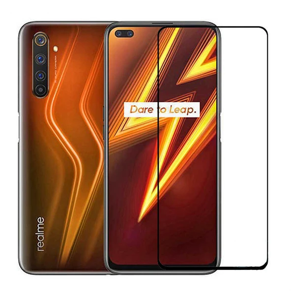 Zore Realme ile uyumlu 6 Pro Kenarları Kırılmaya Dayanıklı Cam Ekran Koruyucu ürün görseli 1
