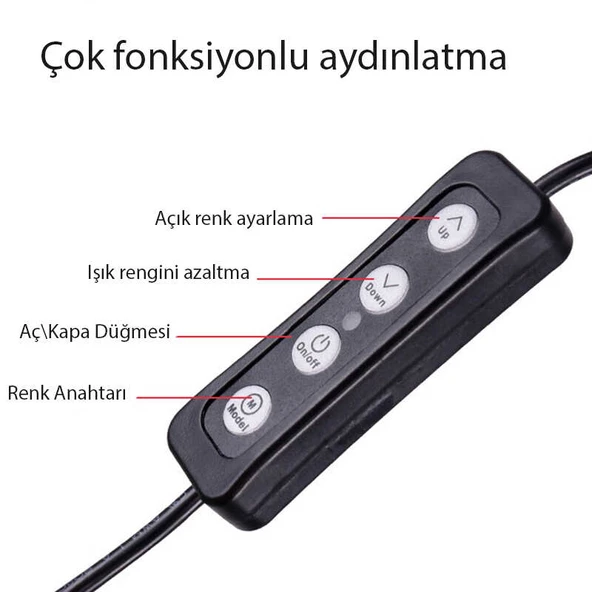 Zore M20 Işıklı Telefon Tutucu Ring Light - Resim 2