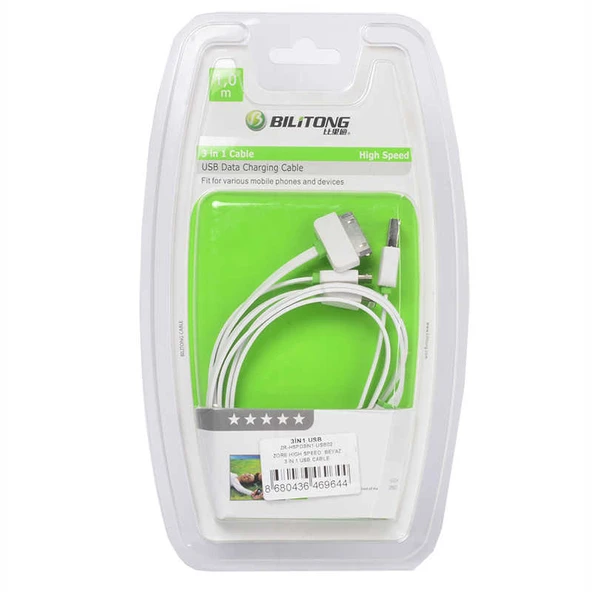 Zore High Speed 3 in 1 Lightning Micro Type-C Usb Kablo - Resim 4