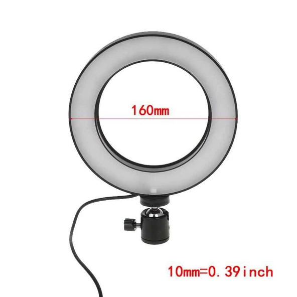 Zore M-16 Işıklı Telefon Tutucu Ring Light - Resim 3