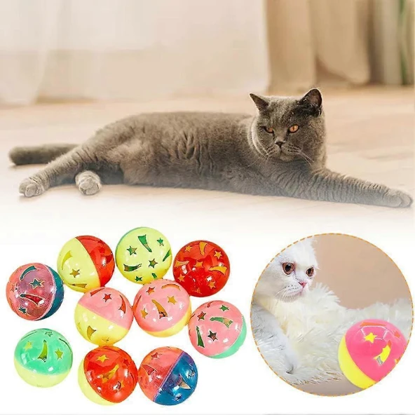 4'lü Çıngıraklı Top Kedi Oyuncağı - Resim 3