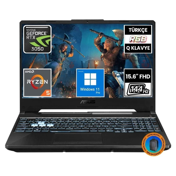 Tuf Gaming A15 FA506NC-HN050A15 Ryzen5 7535HS 16GB 512SSD RTX3050 15.6" Fullhd W11P Taşınabilir ürün görseli 1