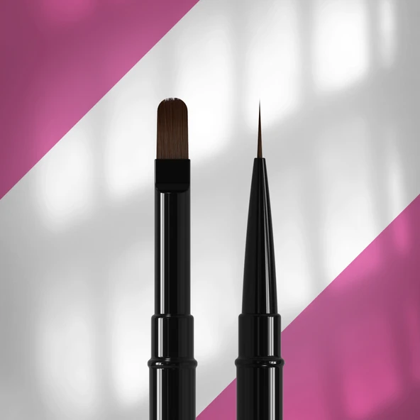 Staleks Çift Uçlu Sentetik Nail Art Liner Çizim ve Jel Fırçası 10-11mm NBE-03/06 ürün görseli 1