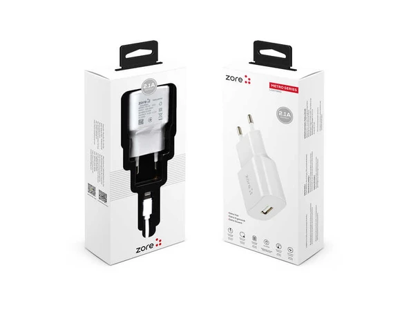 Zore Metro Serisi ZR-TC01 Lightning 2 in 1 Şarj Seti ürün görseli 1