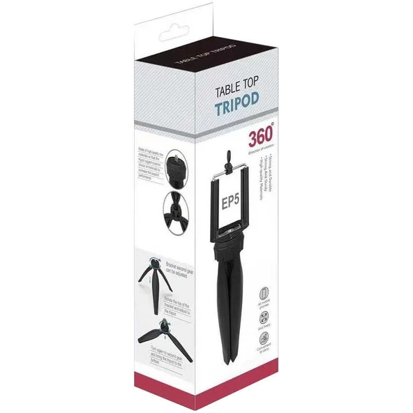Zore EP-5 Table Top Tripod - Resim 2