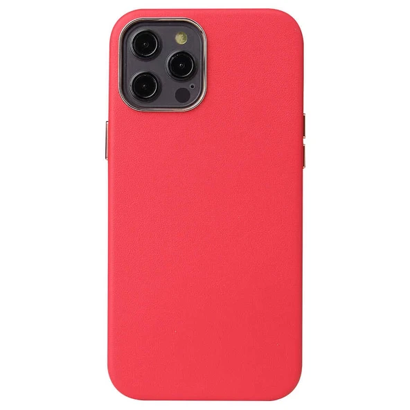 Zore Apple ile uyumlu iPhone 12 Pro Max Kılıf Leathersafe Wireless Kapak ürün görseli 1