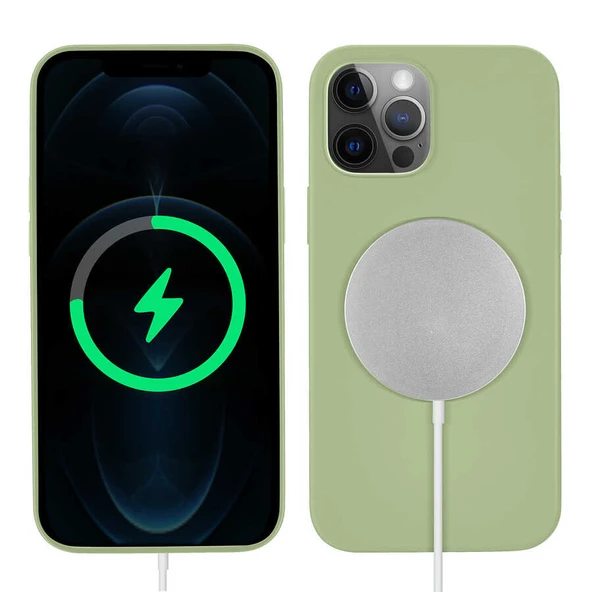 Zore Apple ile uyumlu iPhone 12 Pro Kılıf Silksafe Wireless Kapak ürün görseli 1