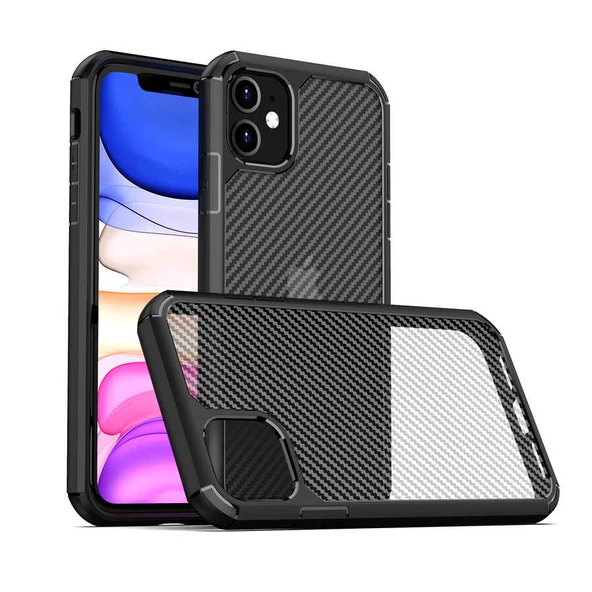 Zore Apple ile uyumlu iPhone 11 Kılıf İnoks Kapak ürün görseli 1