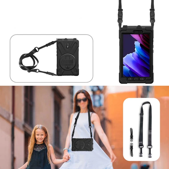 Zore Galaxy ile uyumlu Tab Active 3 T577 Defender Tablet Silikon - Resim 5