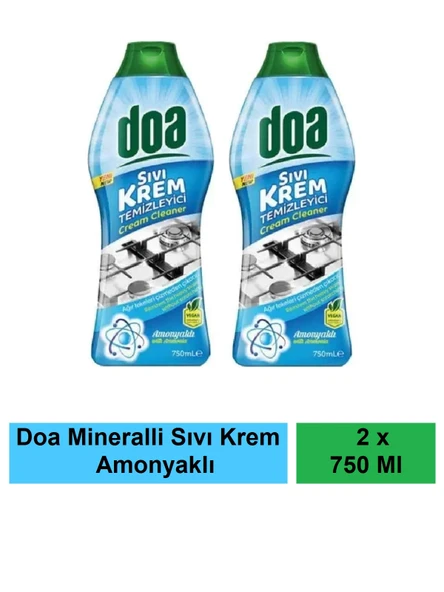 Doa Sıvı Krem Amonyaklı Temizleyici 750 Ml Vegan x 2 Adet ürün görseli 1