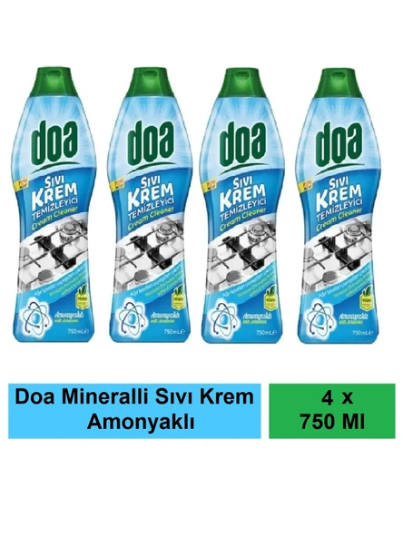 Doa Sıvı Krem Amonyaklı Temizleyici 750 Ml Vegan x 4 Adet ürün görseli 1