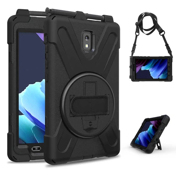 Zore Galaxy ile uyumlu Tab Active 3 T577 Defender Tablet Silikon - Resim 2