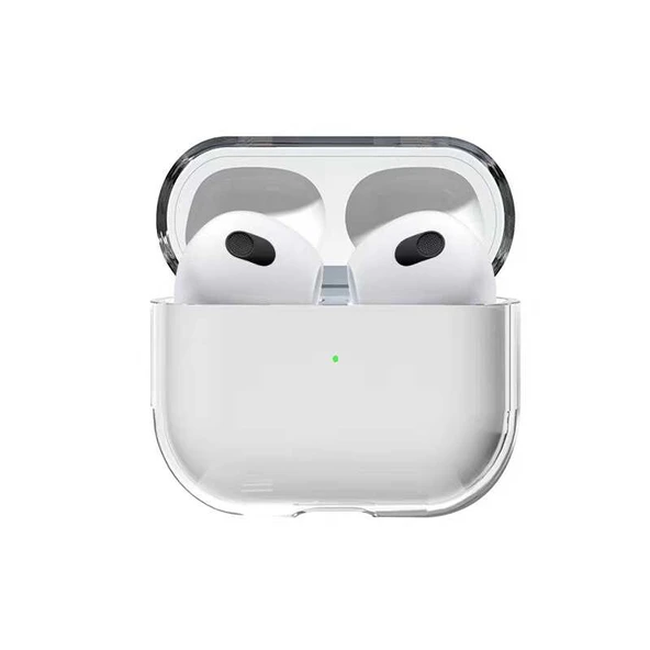 Zore Apple ile uyumlu Airpods ile uyumlu 3. Nesil Kılıf Şeffaf Sert Kristal Airbag 14 Kılıf ürün görseli 1