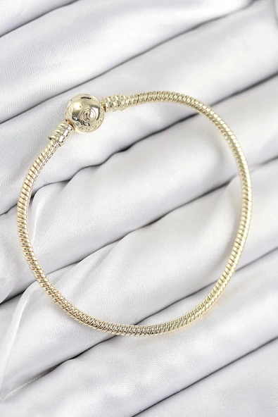 Mey İthalat® Pirinç Charm Topcuk Model Gold Renk Kadın Bileklik ürün görseli 1