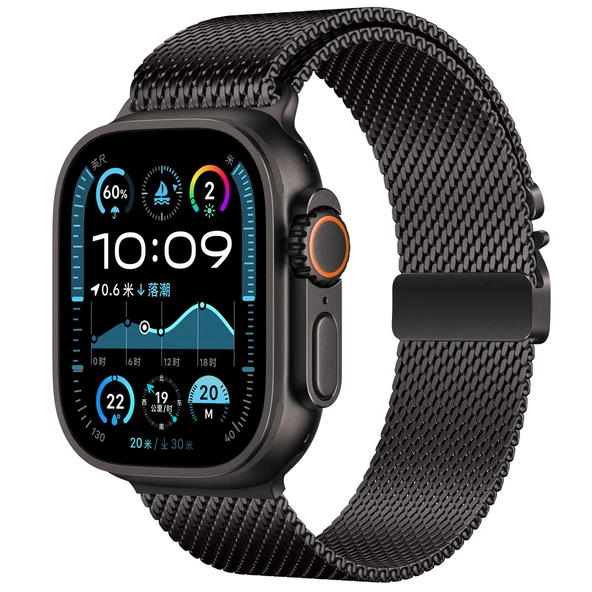 Zore Apple ile uyumlu Watch Ultra 49mm KRD-121 Metal Hasır Kordon ürün görseli 1