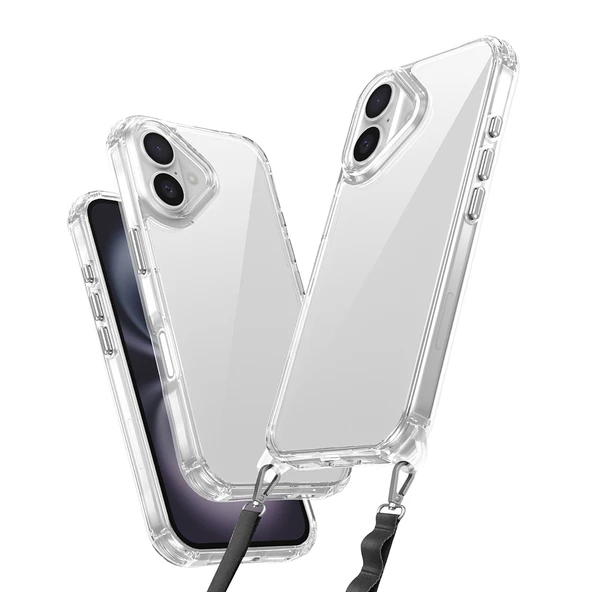 Zore Apple ile uyumlu iPhone 16 Kılıf Airbagli Takılabilir Askı Aparatlı Snap Silikon Kapak ürün görseli 1