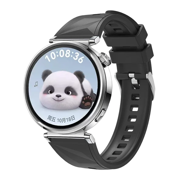 Zore Huawei ile uyumlu GT4 41mm KRD-129 18mm Silikon Kordon Strap Kayış ürün görseli 1