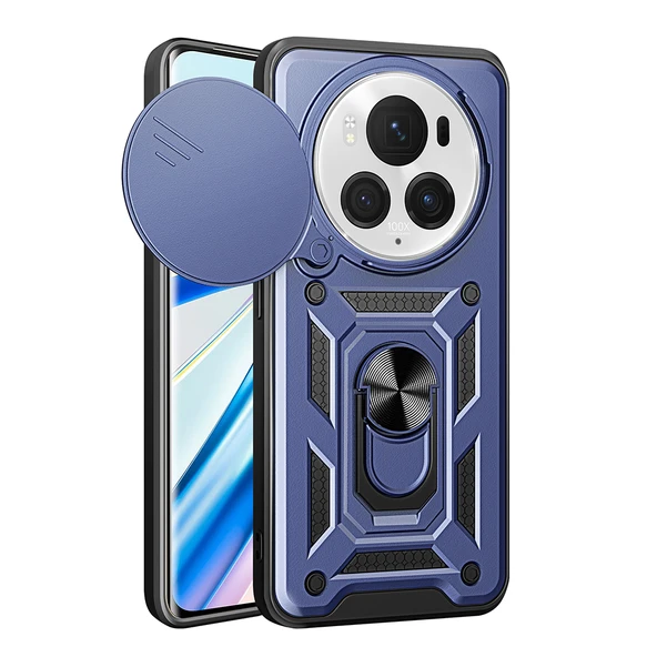 Zore Honor Magic 6 Pro Kılıf Magnetik Standlı Kamera Korumalı Sürgülü Vega Kapak ürün görseli 1