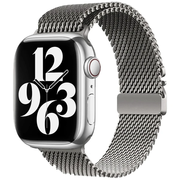 Apple Watch 7 41mm Zore KRD-121 Metal Hasır Kordon ürün görseli 1